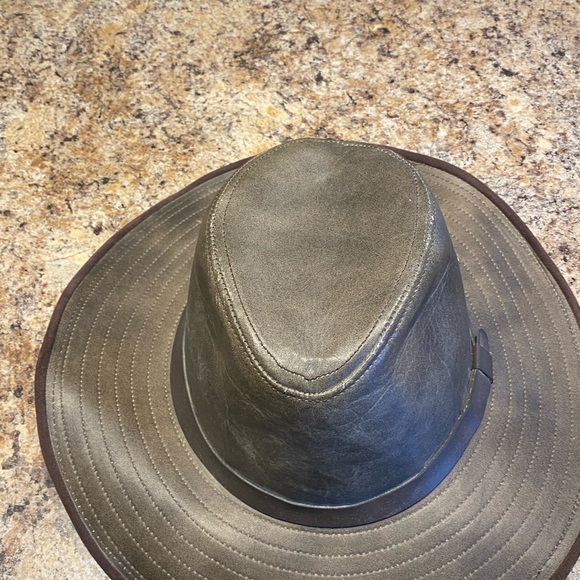 ARTEL Leather Hat Mens size Large Very nice!! Made in USA - Picture 3 of 9
